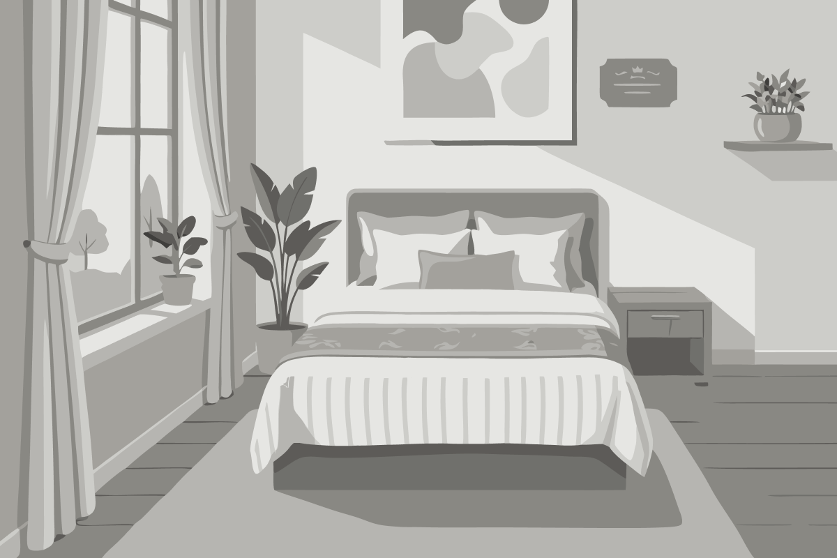Chambre Lit Queen-Size Standard - Accessible aux Personnes à Mobilité Réduite